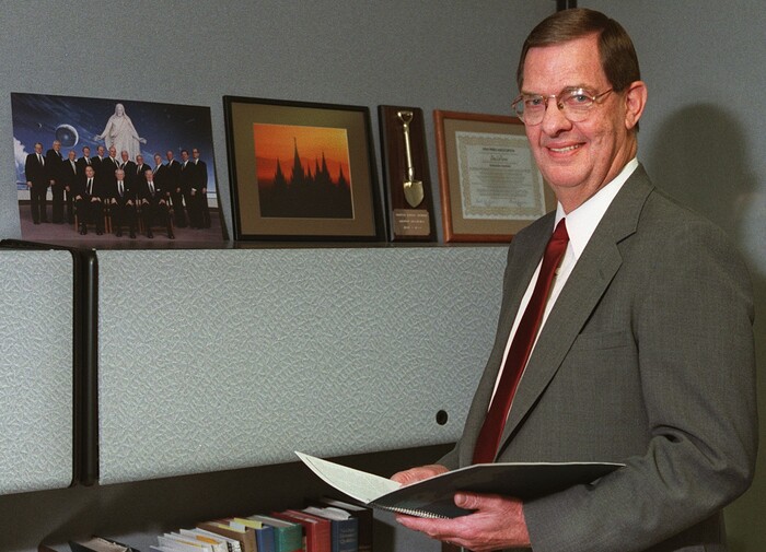 (Tribune file photo) Don LeFevre, seen here in this undated photo, was the longtime spokesman for The Church of Jesus Christ of Latter-day Saints fielded questions on everything from religious affairs to document forgeries and the Equal Rights Amendment. LeFevre died Feb. 20, 2019, at age 85.