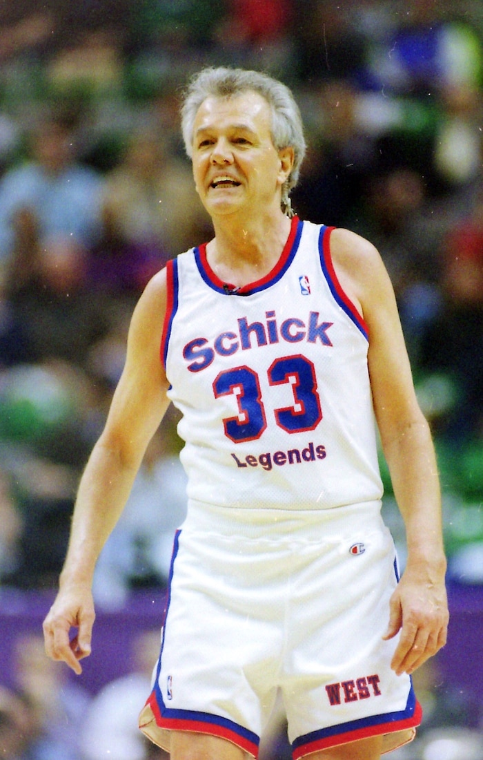 (Steve Griffin  | Tribune File Photo)  Hot Rod Hundley plays in the Legends game during the 1993 All Star festivities, in the Delta Center in Salt Lake City, Saturday, Feb. 20, 1993.