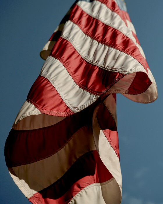 (Vincent Tullo | The New York Times)

The American flag hangs at Rockefeller Center in New York, on April 11, 2020.