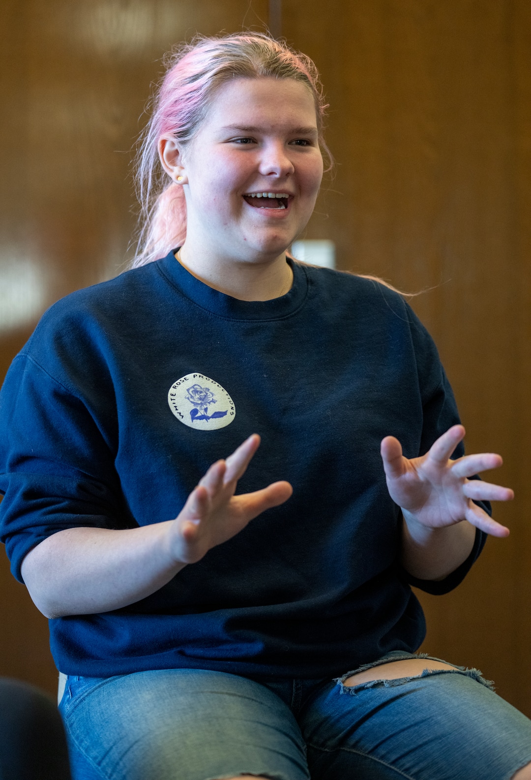 (Rick Egan | The Salt Lake Tribune)  Olympus high school student Eleanor Boam talks about their upcoming musical based on the young adult fantasy book, "Heartless," on Friday, April 1, 2022.
