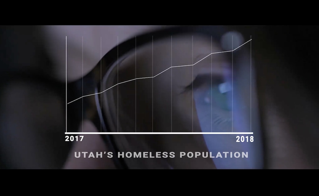 (Screenshots from Crossroads Urban Center)  Low-income advocates with Crossroads Urban Center and the government-reform group Alliance for a Better Utah have launched a campaign highlighting the role that Utah's lack of affordable housing is playing in homelessness.