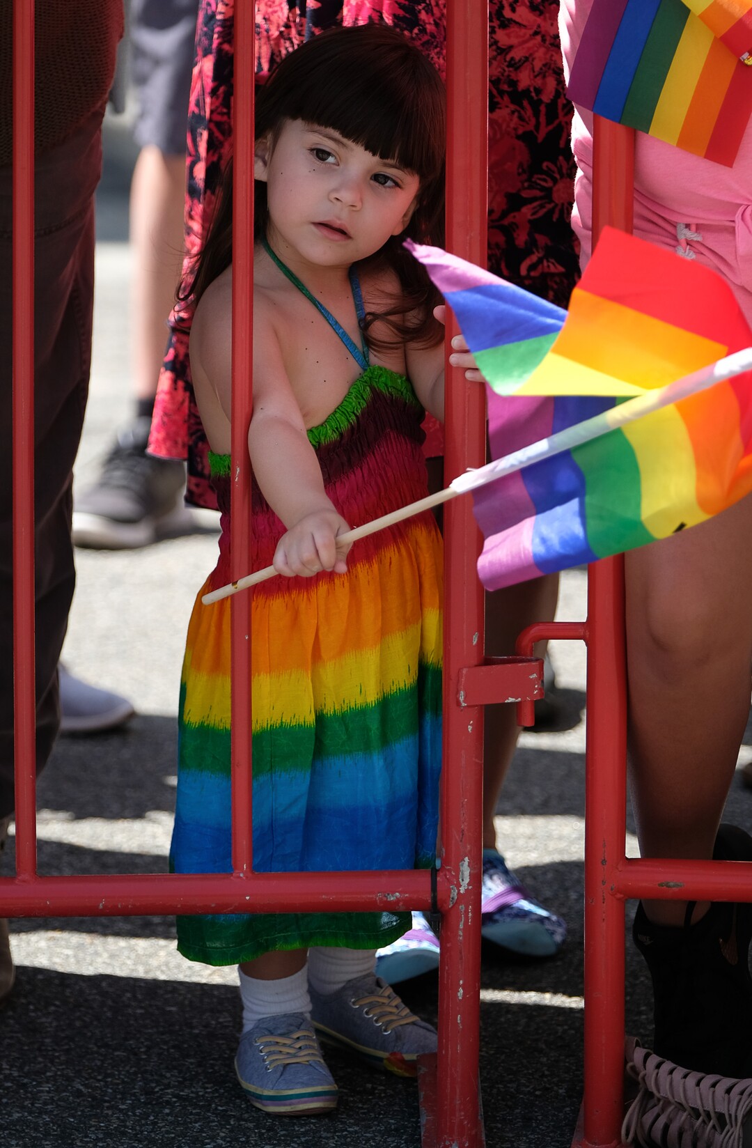 (Francisco Kjolseth  |  The Salt Lake Tribune)  Jada Vera, 2, takes in the fun as thousands participate in the Utah Pride Parade in Salt Lake City on Sunday June 2, 2019.