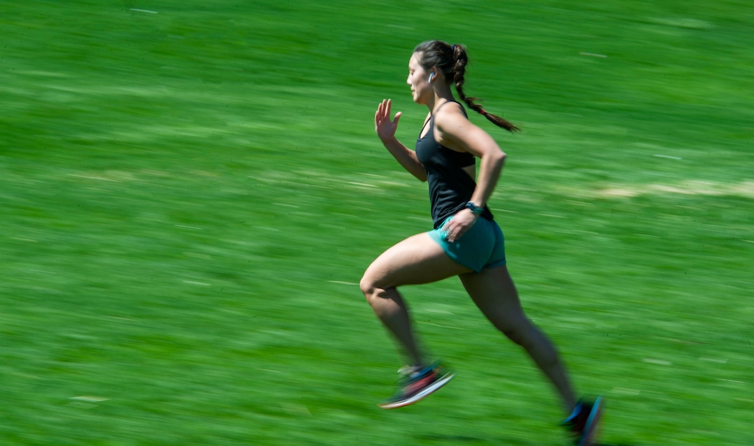 (Rick Egan  |  The Salt Lake Tribune)   Kira Tanghe, a student at the University of Utah and a kinesiology major, works out at Sugar House Park, Thursday, April 18, 2019. Overall, Utah still has some of the lowest obesity rates in the country, but a new study shows residents who are already overweight are becoming more so.