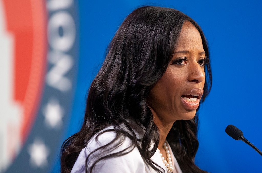 (Scott G Winterton | Deseret News, via AP, Pool, File) In this Oct. 15, 2018, file photo, U.S. Rep. Mia Love answers a question as she and Salt Lake County Mayor Ben McAdams participate in a debate in Sandy, Utah, as the two battle for Utah's 4th Congressional District. McAdams declared victory Monday, Nov. 19, 2018, in the tight race, but Love didn’t concede and The Associated Press has not called the race.