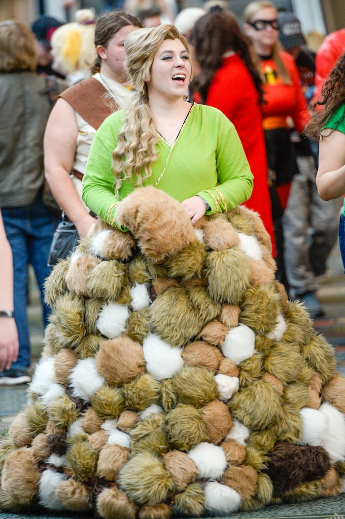 Leah Hogsten  |  The Salt Lake Tribune  Cosplayers roam the aisles at FanX Salt Lake Comic Convention, Saturday, April 20, 2019. 