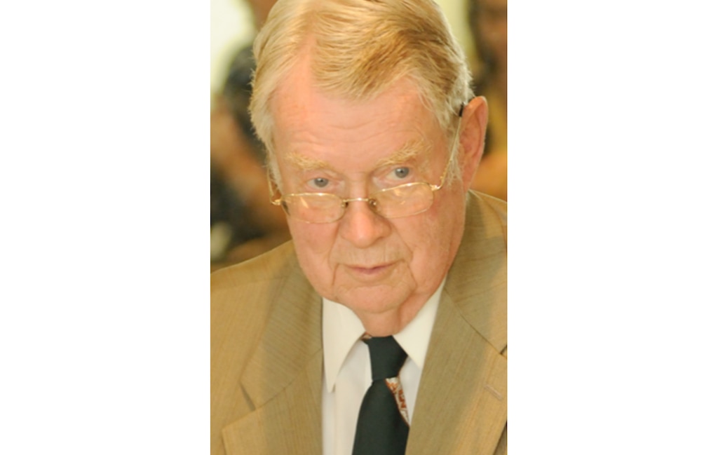 (Alder family) Douglas Alder, a Latter-day Saint historian and former president of what is now Utah Tech University, in an undated photograph. He has died at age 91.