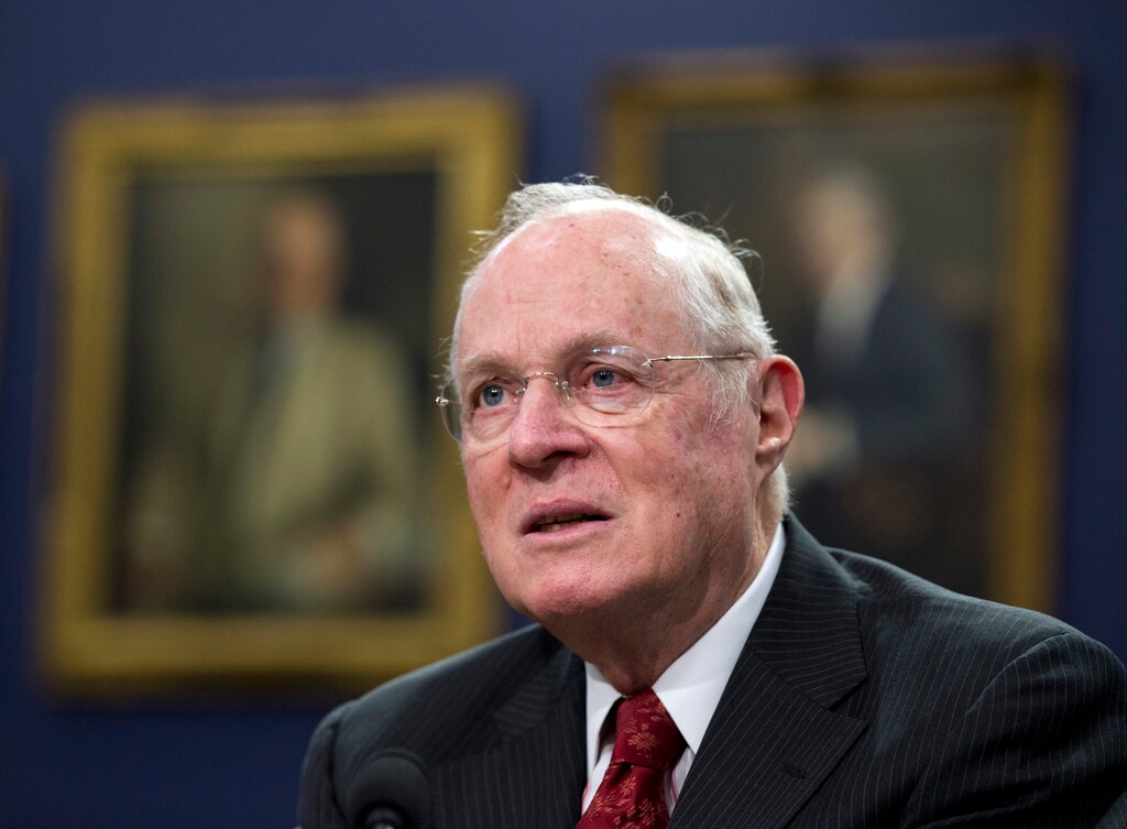 (Manuel Balce Ceneta | The Associated Press) In this March 23, 2015, file photo, Supreme Court associate justice Anthony Kennedy testifies before a House Committee on Appropriations Subcommittee on Financial Services hearing on Capitol Hill in Washington.