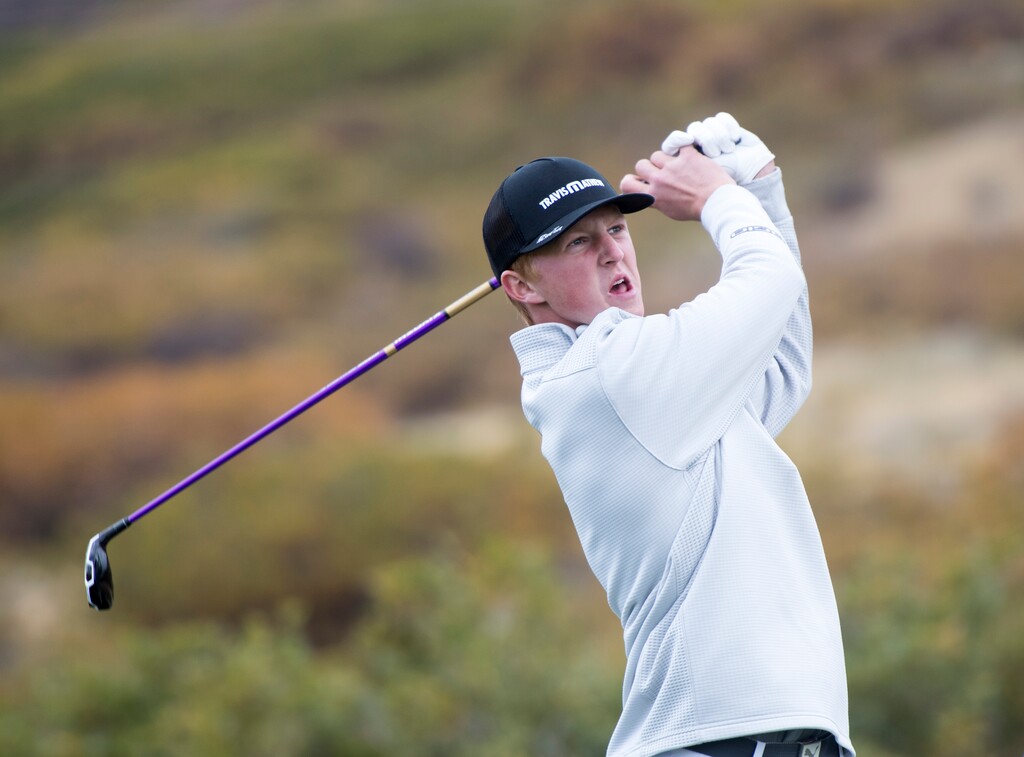 Rick Egan | The Salt Lake Tribune
Walter Robson, Waterford, tees off in tournament action, in the 2A boys' golf state championships at Soldier Hollow in Midway, Wednesday, October 5, 2016.