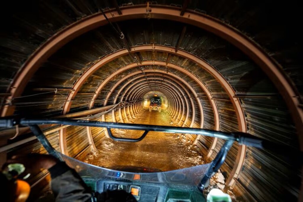 (Trent Nelson | The Salt Lake Tribune) Descending into the La Sal uranium mine in 2024.