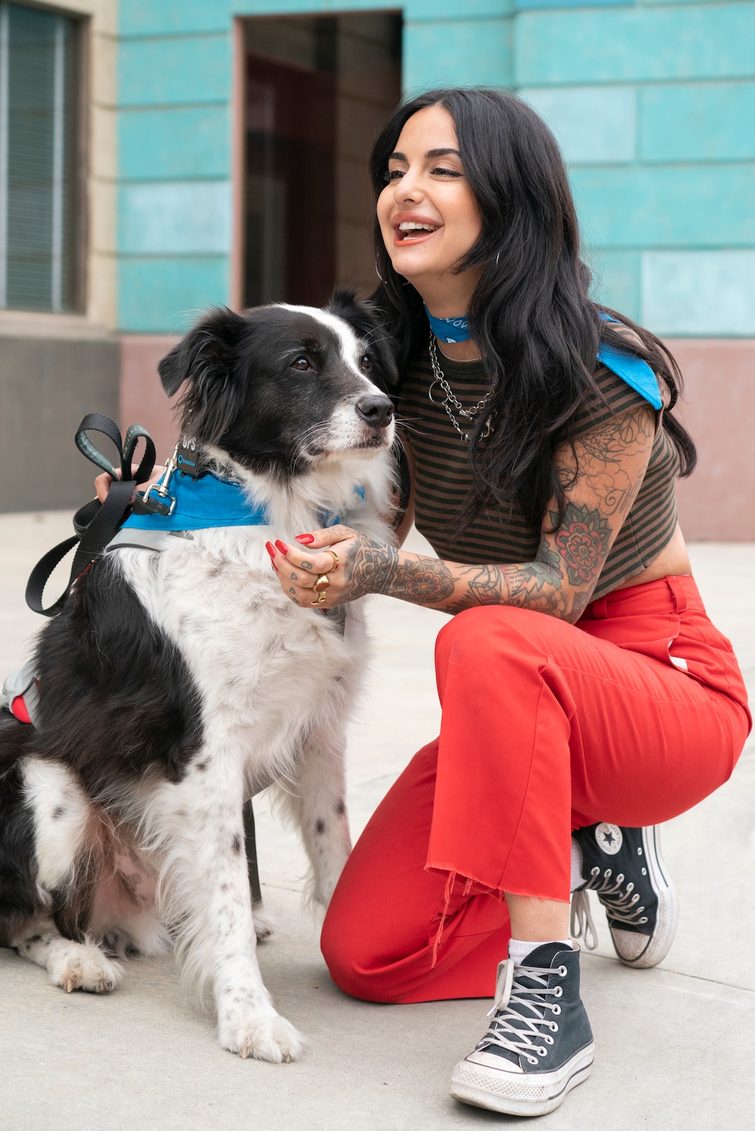 (Photo courtesy of Ali Goldstein/Amazon Studios) Mitra Najibeh Yosri and her dog, Bozley, are contestants on "The Pack."