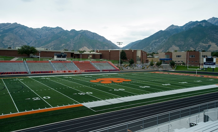 (Rick Egan  |  The Salt Lake Tribune)  Brighton football field, Wednesday, August 8, 2017.
