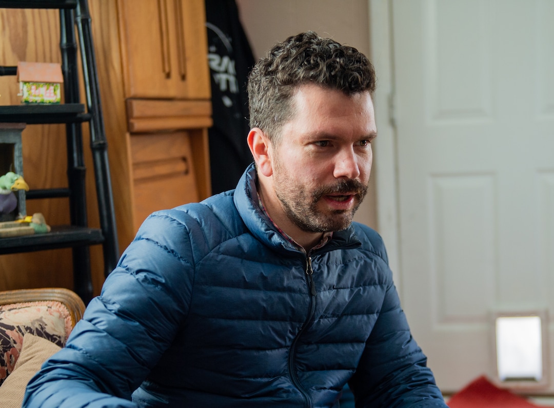 (Rachel Molenda  |  The Salt Lake Tribune)  Midvale City Councilman Dustin Gettel, pictured here in Candance Yocum's home on Monday, March 11, 2019, introduced legislation that would allow residents there to keep pygmy goats as pets. Yocum has two pygmy goats.