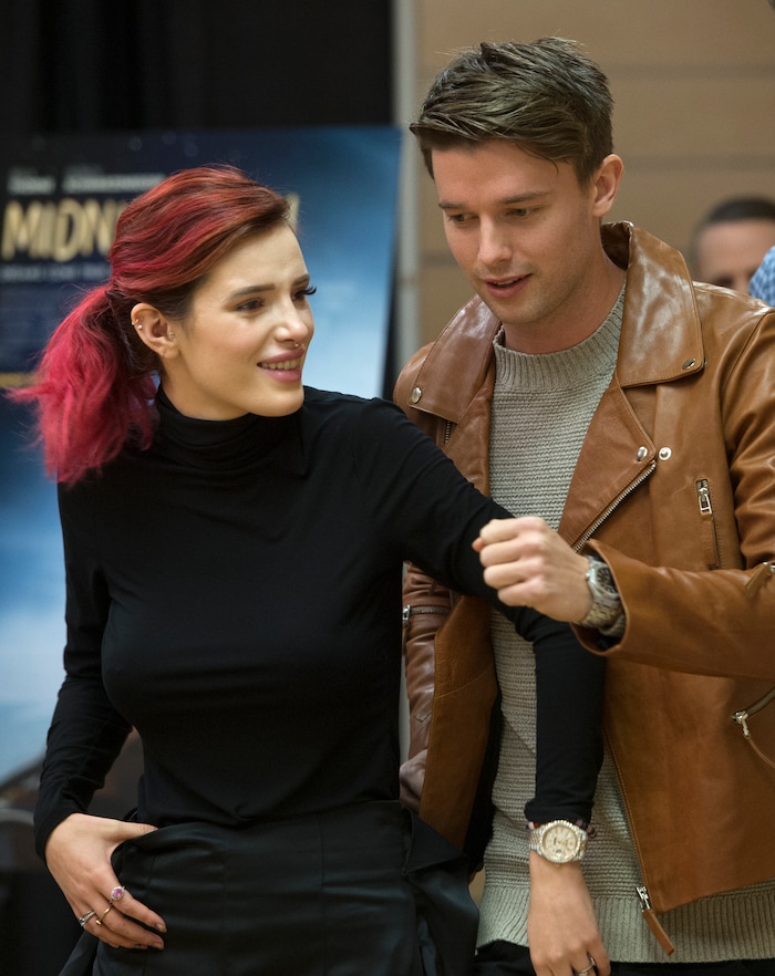 (Leah Hogsten  |  The Salt Lake Tribune) Actors Bella Thorne and Patrick Schwarzenegger autographed posters and met fans to promote their upcoming young-adult romance, "Midnight Sun," during a stop at the Fashion Place Mall in Murray on Tuesday, March 6, 2018. The movie opens March 23.