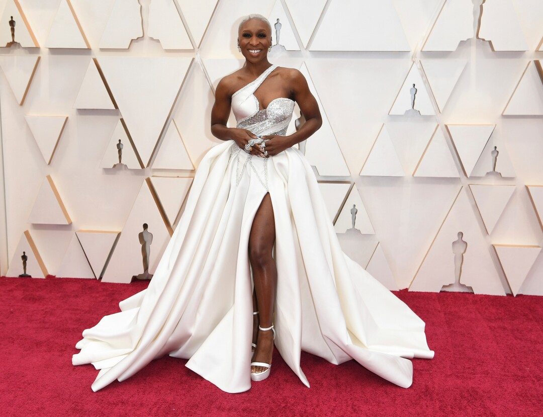(Richard Shotwell | Invision/AP)  Cynthia Erivo arrives at the Oscars on Sunday, Feb. 9, 2020, at the Dolby Theatre in Los Angeles.