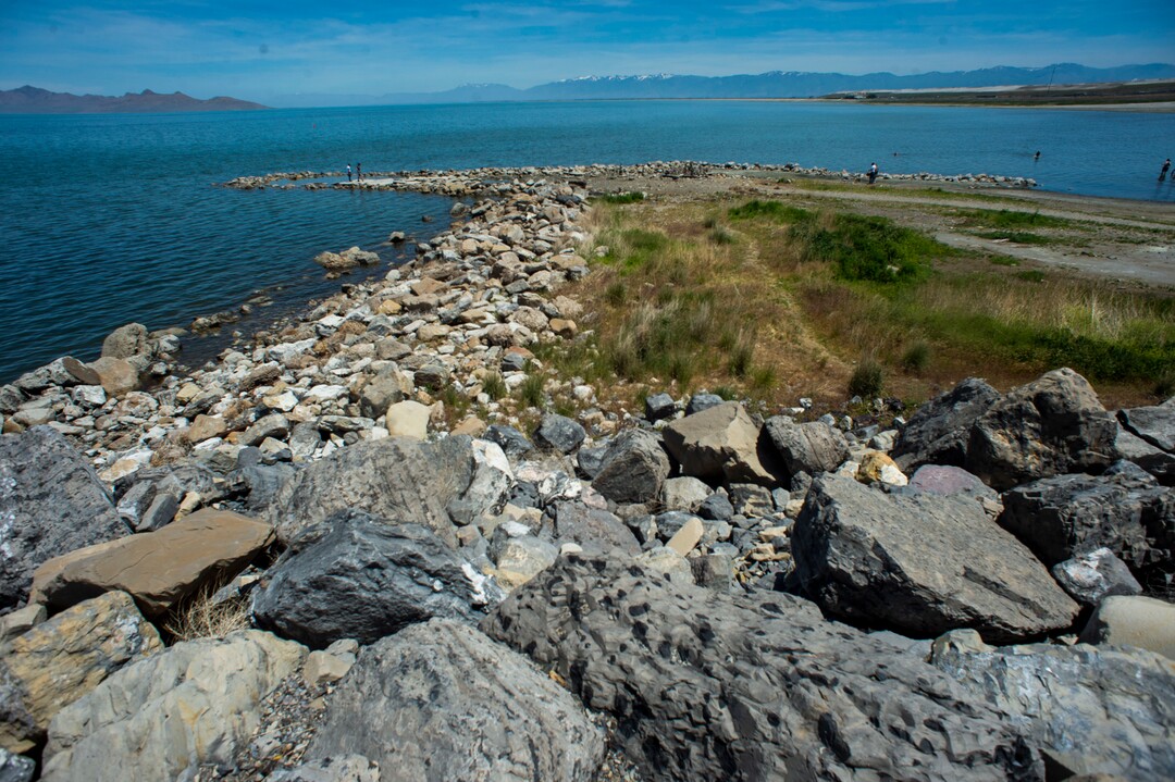 (Rick Egan  |  The Salt Lake Tribune)     The water is slowly rising again at the Great Salt Lake Marina. Tuesday, June 11, 2019.