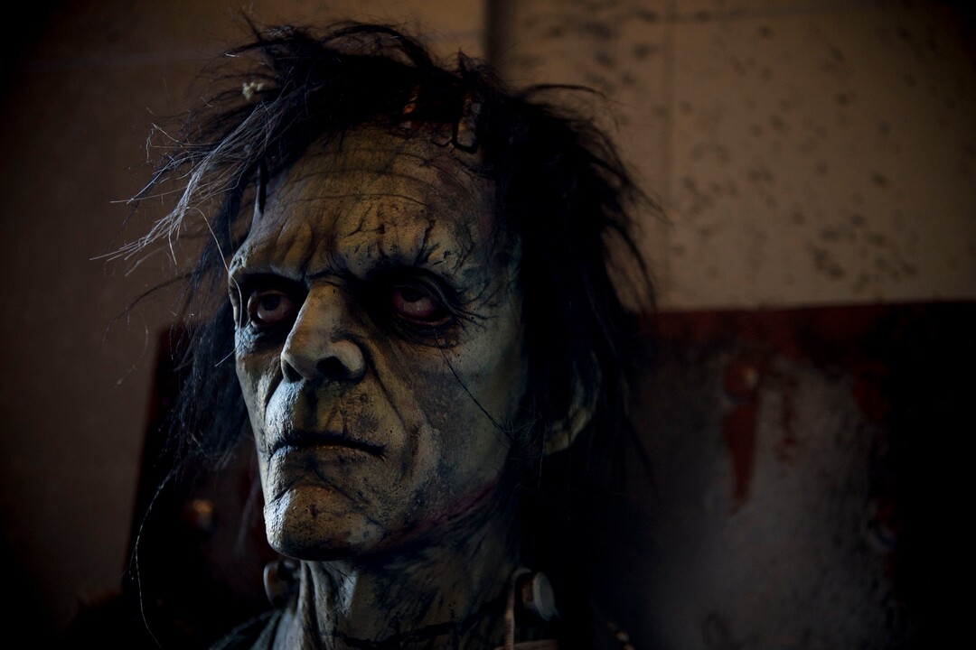 (Jeremy Harmon  |  The Salt Lake Tribune) A Frankenstein decoration is seen at the Vault Bar at Hotel Monaco on Tuesday, Oct. 15, 2019. The downtown Salt Lake City bar has partnered with Nightmare on 13th haunted house to create a Halloween themed experience for bar patrons.