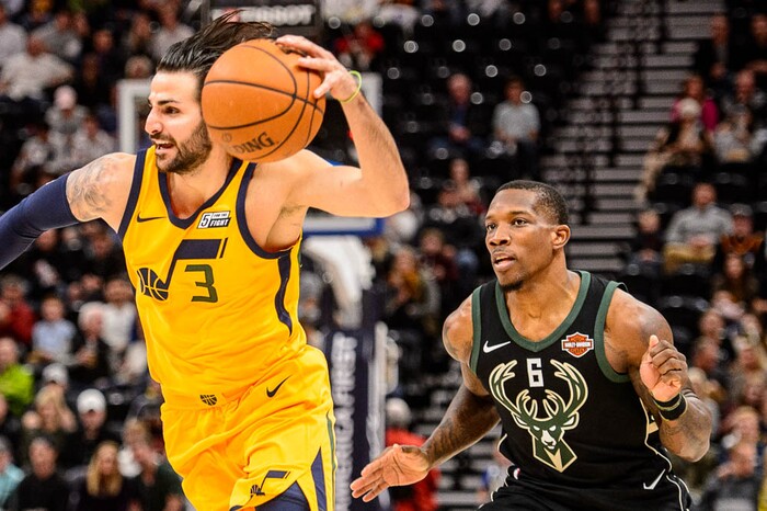(Trent Nelson | The Salt Lake Tribune)  Utah Jazz guard Ricky Rubio (3) as the Utah Jazz host the Milwaukee Bucks, NBA basketball in Salt Lake City Saturday November 25, 2017.