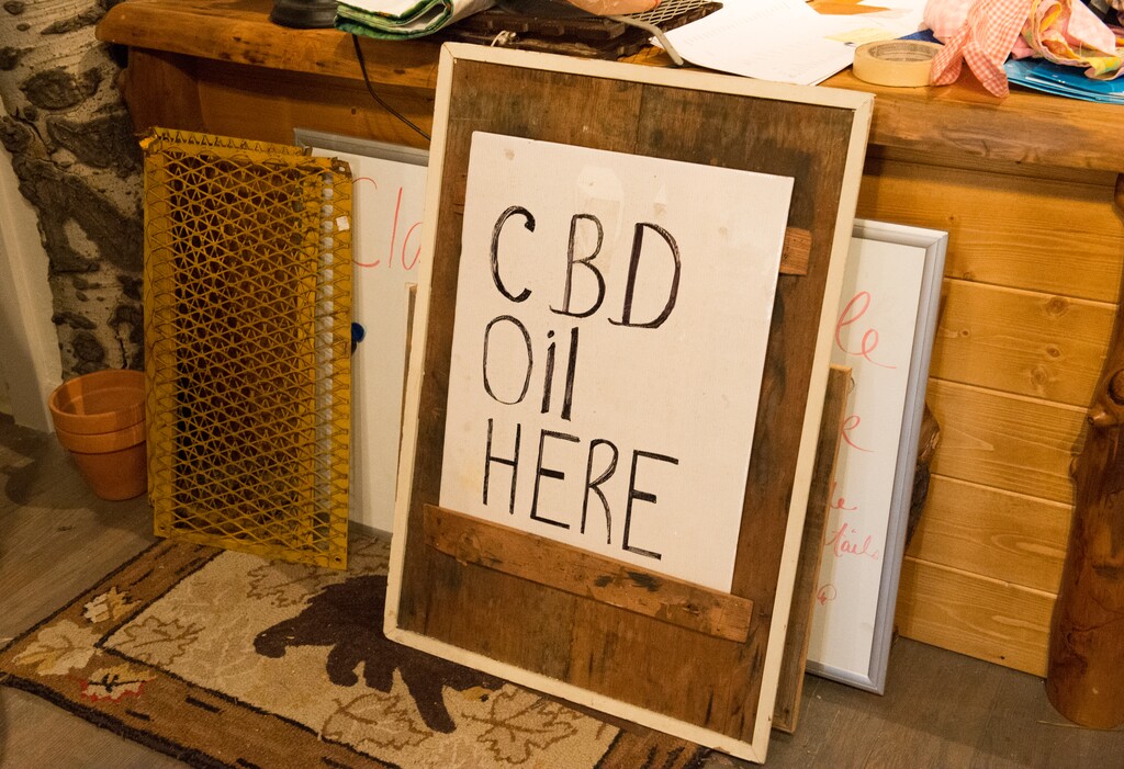 (Rick Egan  |  The Salt Lake Tribune)  This sign was in front of the Aspen Grove  Rustics store on Main Street in Heber City, until The Department of Occupational and Professional Licensing came into the store, and confiscated the CBD oil they were selling on Dec 21. Wednesday, December 27, 2017.