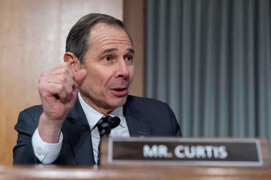 (Alex Brandon | AP) Sen. John Curtis, R-Utah, questions one of President-elect Donald Trump's nominees for a cabinet post as he appears before the Senate Foreign Relations Committee for his confirmation hearing, at the Capitol in Washington, Wednesday, Jan. 15, 2025.