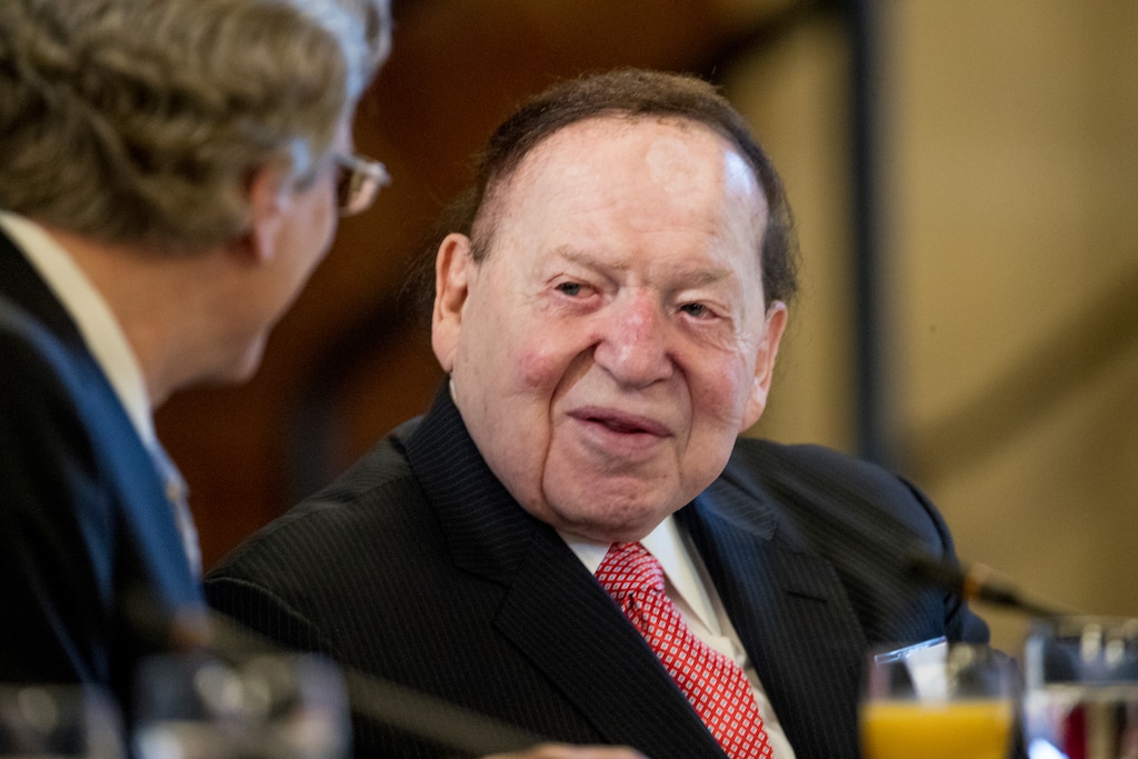 (Andrew Harnik | AP file photo) Sheldon Adelson at a business roundtable at the U.S. Chamber of Commerce in Washington, Feb. 10, 2017. Adelson, the billionaire mogul and power broker who built a casino empire spanning from Las Vegas to China and became a singular force in domestic and international politics has died after a long illness, his wife said Tuesday, Jan. 12, 2021.