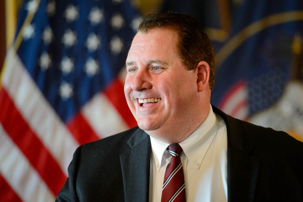 (Trent Nelson | The Salt Lake Tribune)  
Gov. Gary Herbert named Paul Garver the new director of the Utah Department of Human Resource Management during a short ceremony in Salt Lake City, Tuesday, May 1, 2018.