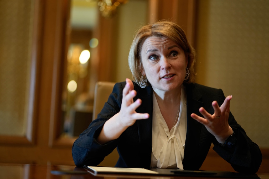 (Francisco Kjolseth  | The Salt Lake Tribune) The EU's ambassador to the U.S., Jovita Neliupšienė, sits down for an interview in Salt Lake City on Friday, April 11, 2025.