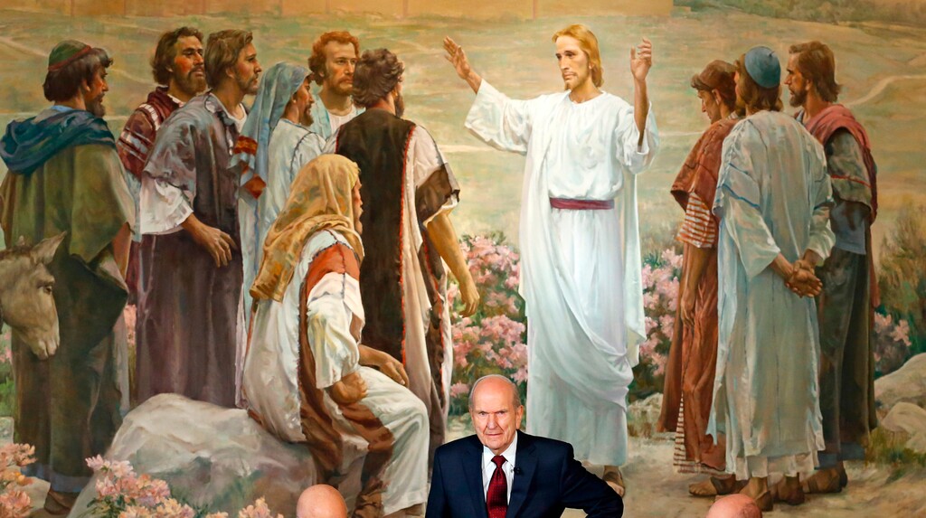 FILE - In this Jan. 16, 2018, file photo, president Russell M. Nelson looks on following a news conference, in Salt Lake City. The president of the Mormon church is asking people to refrain from using "Mormon" or "LDS" as a substitute for the full name of the religion: The Church of Jesus Christ of Latter-day Saints, Thursday, Aug. 16, 2018. (AP Photo/Rick Bowmer, File)
