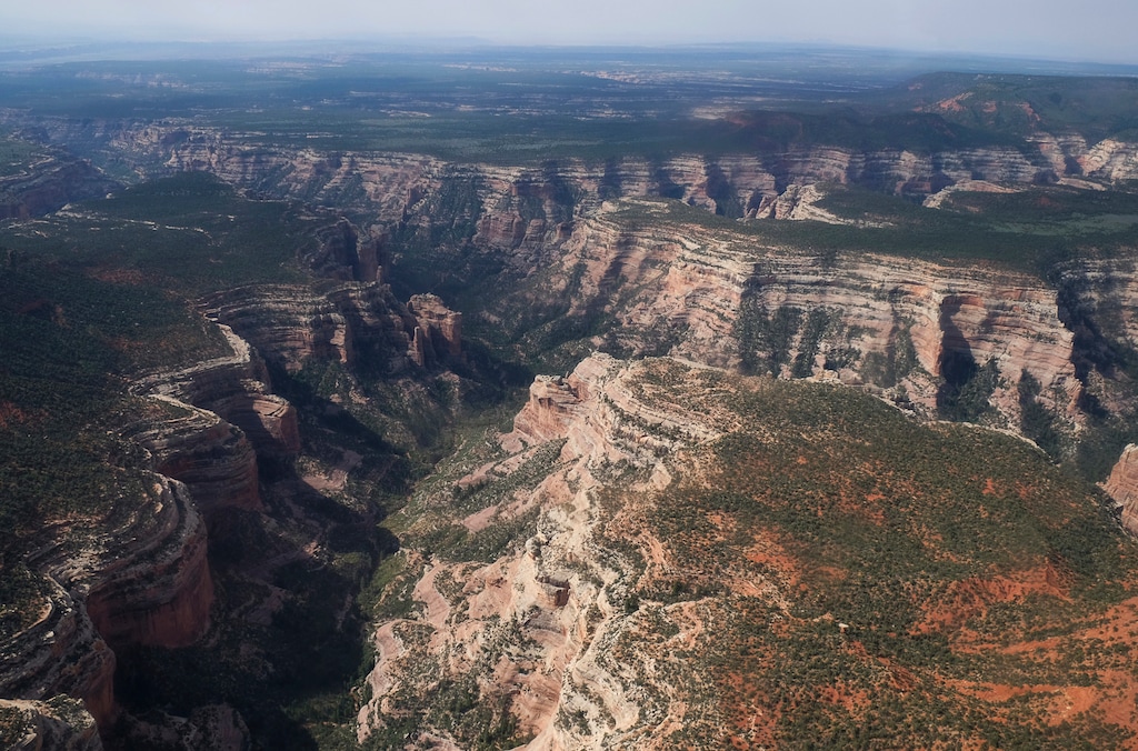 (Francisco Kjolseth | The Salt Lake Tribune)
This May 8, 2017, photo, shows Arch Canyon within Bears Ears National Monument in Utah. The Bears Ears National Monument covers 315 square miles (816 square kilometers) of southeastern Utah lands considered sacred to Native Americans that are home to ancient cliff dwellings and other artifacts. President Barack Obama created the monument in 2016, and President Donald Trump downsized it a year later.