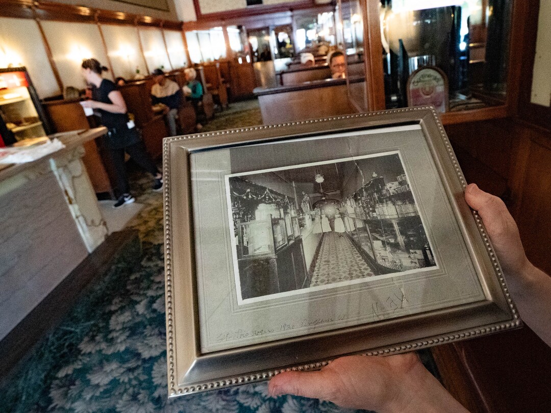 (Francisco Kjolseth | The Salt Lake Tribune) Originally a candy and ice cream shop, the Idle Isle Cafe in Brigham City, which is turning 100 this month, was later turned into a restaurant which has become a favorite gathering spot for many Utah families as seen during a lunch rush on Friday, May 14, 2021.