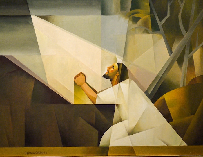 (Leah Hogsten | The Salt Lake Tribune) Jorge Cocco Santángelo's "Getsemani" or "Gethsemane," oil on canvas, 2016. The Church of Jesus Christ of Latter-day Saints Church History Museum presented two new art exhibits, Thursday, May 17, 2018. Paintings created by Argentine artist Jorge Cocco Santángelo and large-scale images taken by LDS Church staff photographers Cody Bell and Leslie Nilsson will be on display beginning May 17 through Oct. 9, 2018, and January 2019, respectively.