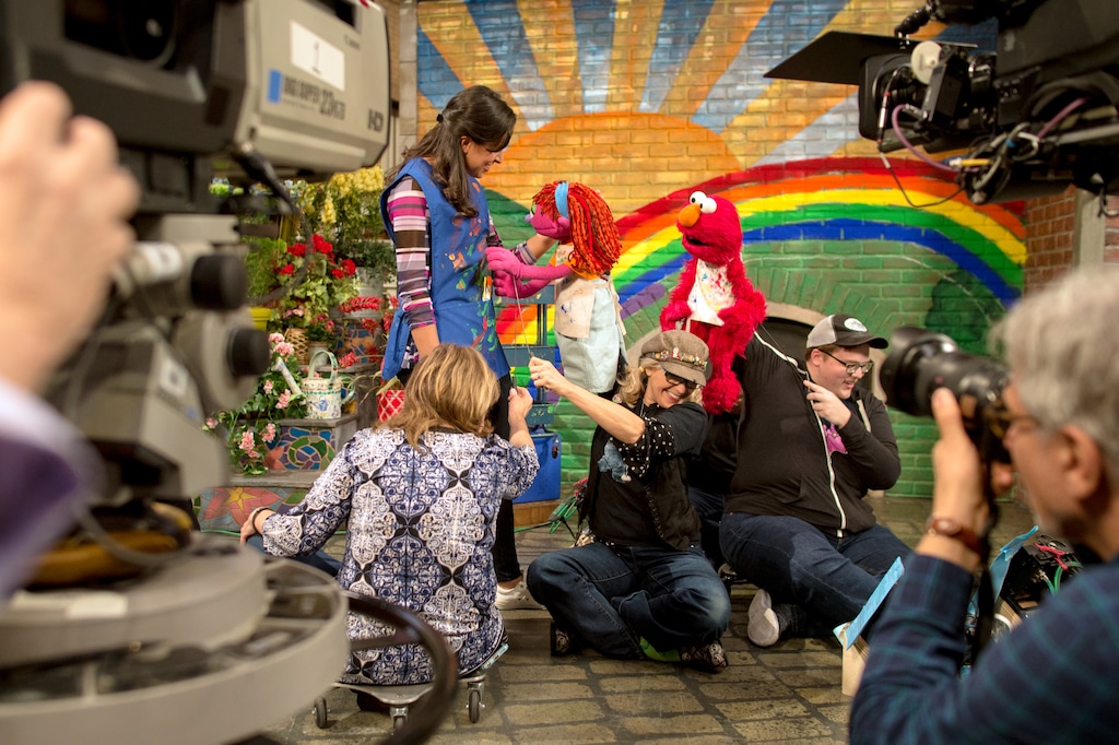 (Jonah Markowitz | The New York Times) Production of an episode of "Sesame Street" at the Kaufman Studios in the Astoria neighborhood of Queens on Oct. 12, 2018.