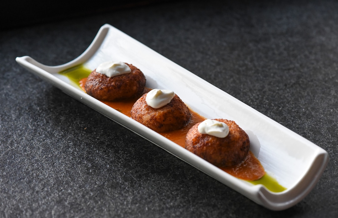 (Francisco Kjolseth  |  The Salt Lake Tribune)  Potato and cheese dumplings at the new London Belle Supper Club, a new Salt Lake City bar named after Belle London, a famous Utah madam, at 321 South Main.