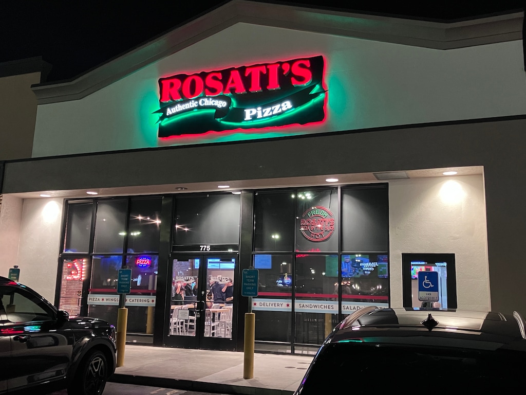 (Sean P. Means  |  The Salt Lake Tribune) The exterior of Rosati's, the first Utah location of the national pizza chain, in University Place in Orem.