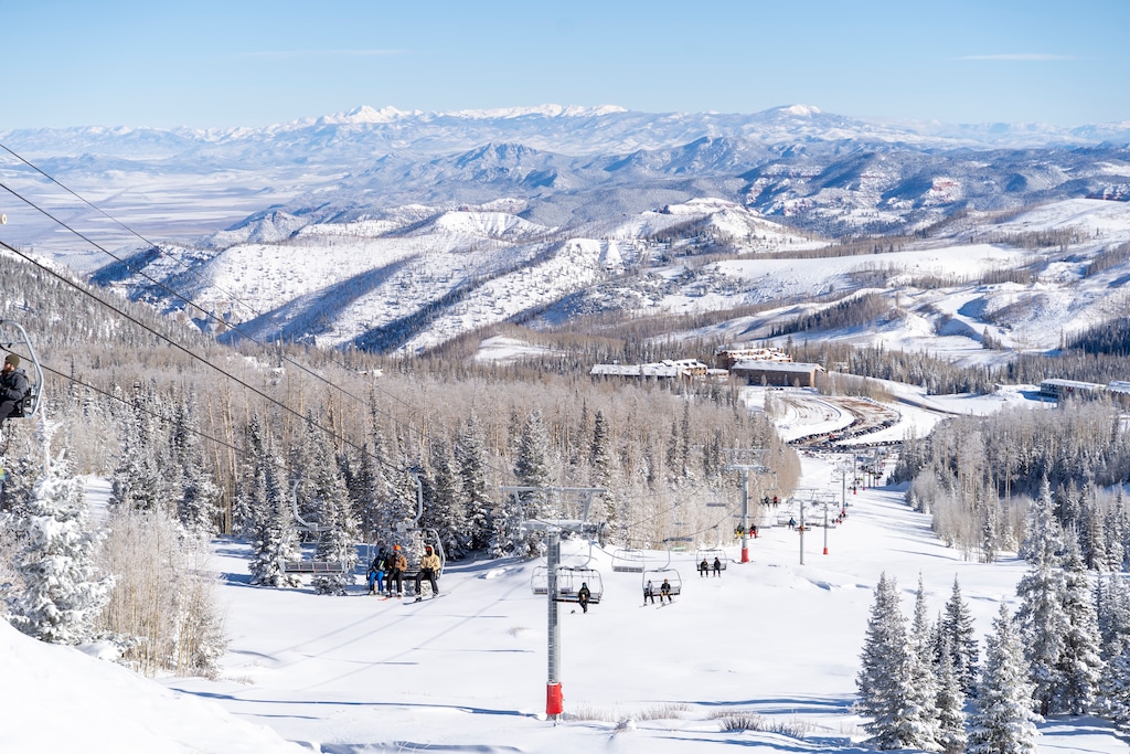 (Brian Head Resort)
Skiers and snowboarders ride a lift at Brian Head Resort on Nov. 4, 2022, the earliest opening day in the ski area's history. The resort is planning for a Nov. 10 opener in 2023-24.