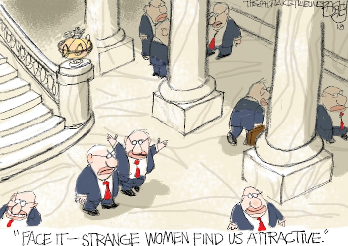 This Pat Bagley cartoon appears in The Salt Lake Tribune on Wednesday, Feb. 14, 2018.