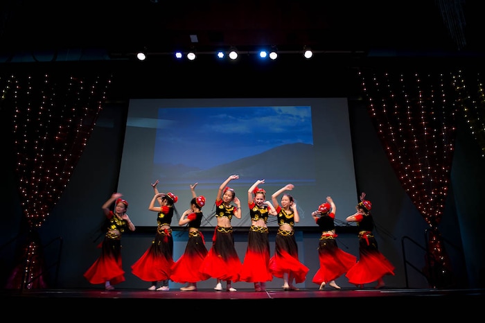 (Trent Nelson | The Salt Lake Tribune)  Dancers from the Leah Chinese Arts Dance School perform at the Chinese New Year Celebration at the County Library's Viridian Event Center in West Jordan, Saturday Feb. 17, 2018.