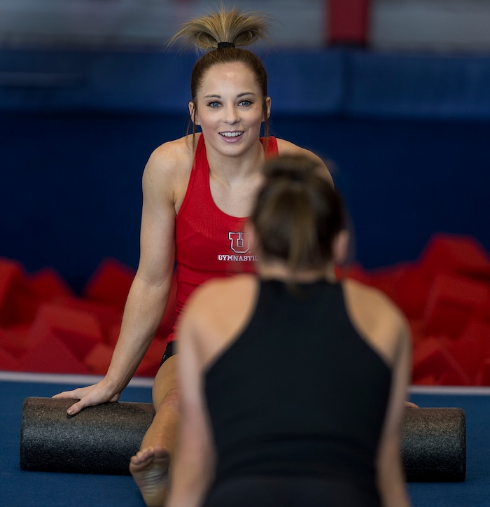 Steve Griffin / The Salt Lake Tribune

University of Utah gymnast MyKayla Skinner during practice at Dumke gymnastics practice facility on the campus of the University of Utah Salt Lake City Thursday January 5, 2017. 