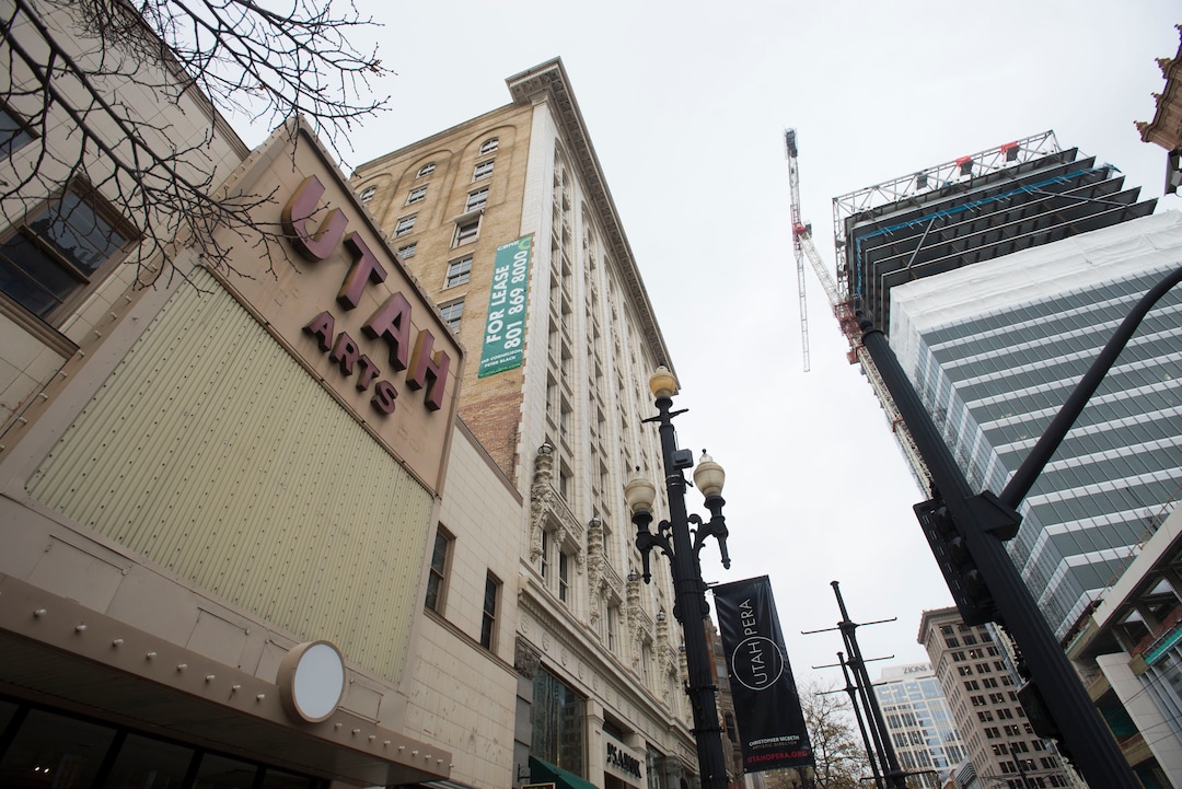 (Steve Griffin  |  Tribune file photo) Exterior of Utah Theater, as seen in Dec. 2015.