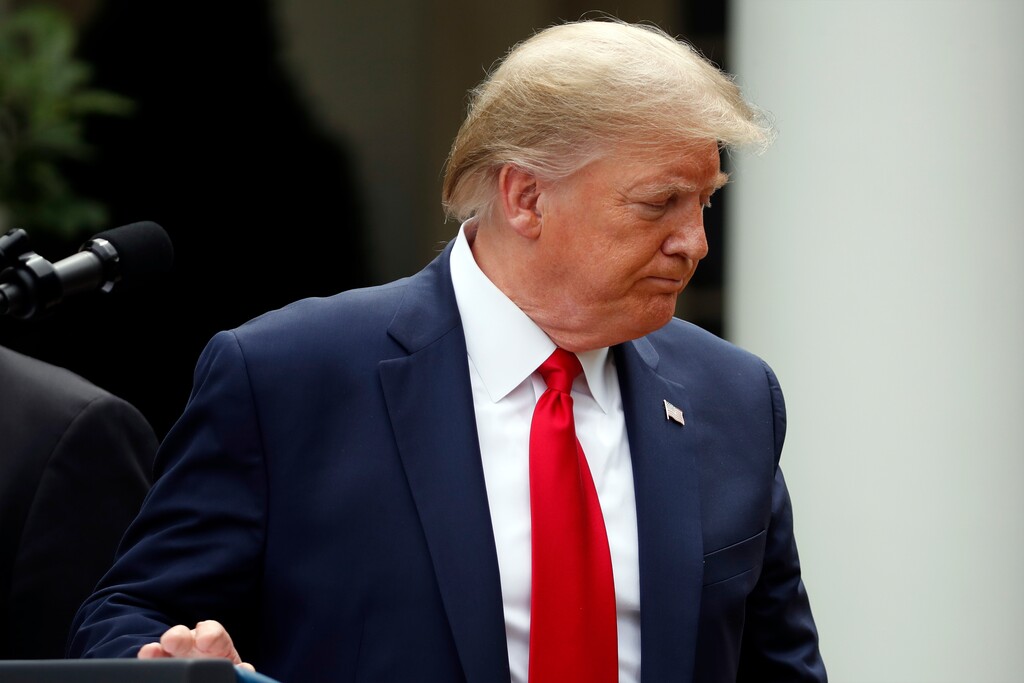 (Alex Brandon | AP file photo)  President Donald Trump leaves after speaking in the Rose Garden of the White House, Friday, May 29, 2020, in Washington.