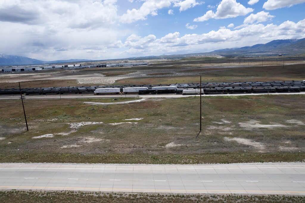 (Rick Egan | The Salt Lake Tribune) Looking south from Interstate 80 near 7800 West, on Friday, May 20, 2022. The Utah Inland Port Authority is seeking to buy land, owned by The Church of Jesus Christ of Latter-day Saints, in the area to develop future rail facilities for the port.