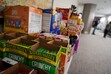 (Bethany Baker | The Salt Lake Tribune) Food organized into a food pantry at Salt Lake City International Airport on Thursday, Oct. 16, 2025, to assist federal employees who are not being paid during the federal shutdown.