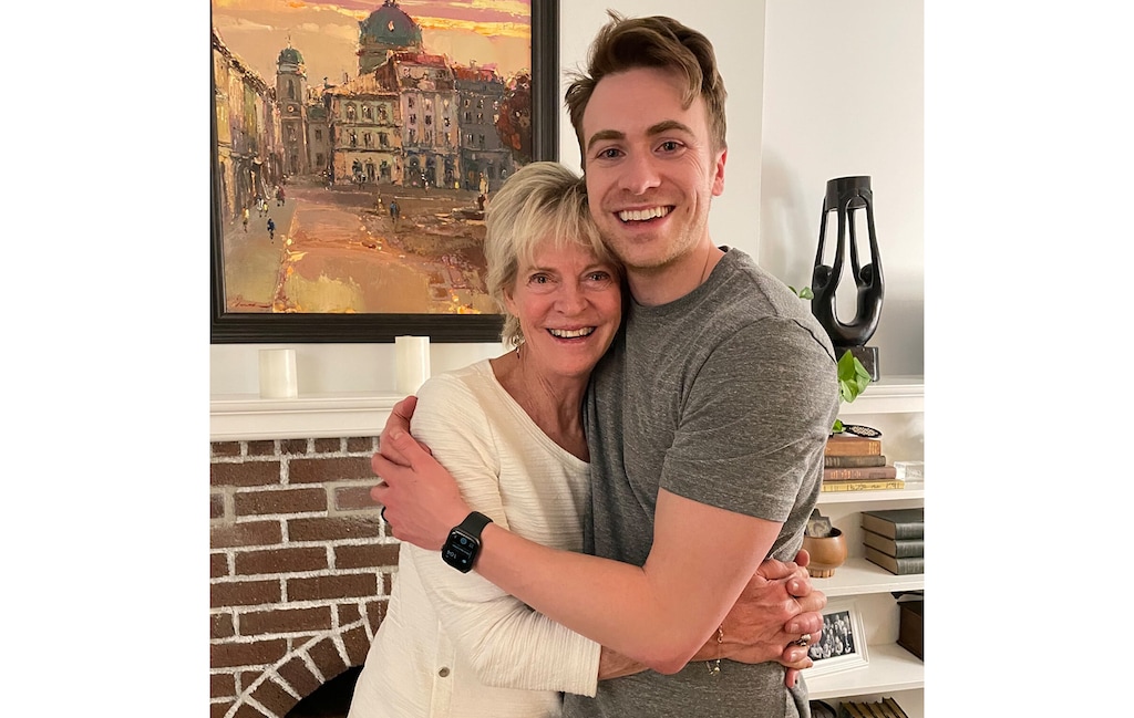 (Eli McCann) Lynne and Skylar embrace at her going-away party.
