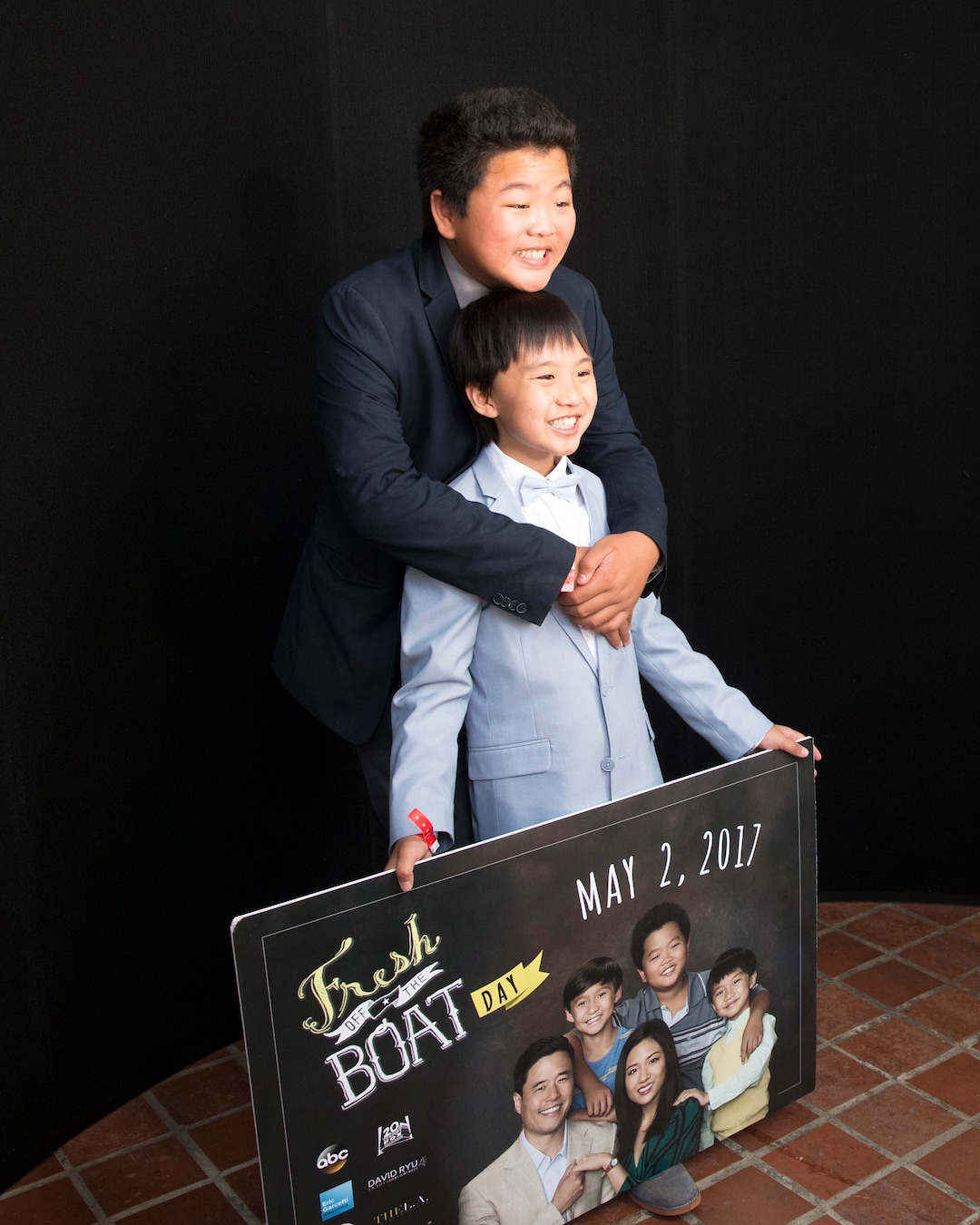 (Photo courtesy Paul Hebert/ABC) Hudson Yang and Ian Chen at the City of Los Angeles' “Fresh Off the Boat Day” on May 2, 2017.