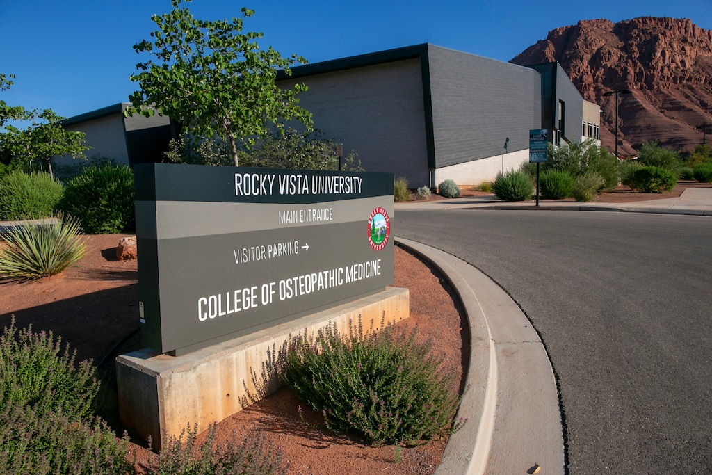 (Jud Burkett | Special to The Tribune) The southern Utah campus of Rocky Vista University College of Osteopathic Medicine is virtually empty on Thursday, June 24, 2021 in Ivins. Classes are expected to resume next month.