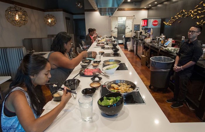(Rick Egan  |  The Salt Lake Tribune)   Head to Tonkotsu Shabu Shabu Bar in West Valley City for protein presentation at its finest—and then prepare it yourself at custom-designed cooking stations.