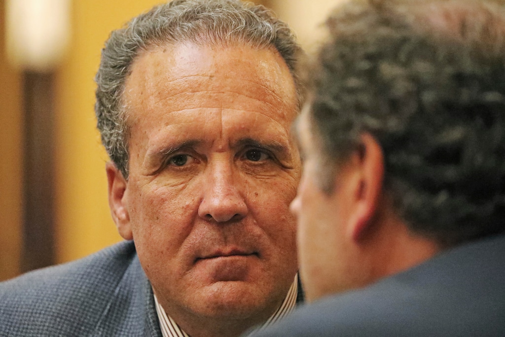 (Rick Bowmer | AP file photo) Brad Daw, left, R-Orem, speaks with Brian King, D-Salt Lake City, on the floor of the Utah House of Representatives, Sept. 16, 2019, in Salt Lake City.