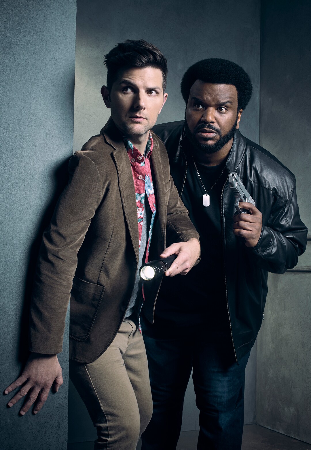 (Justin Stephens/Fox) Adam Scott and Craig Robinson star in “Ghosted.”
