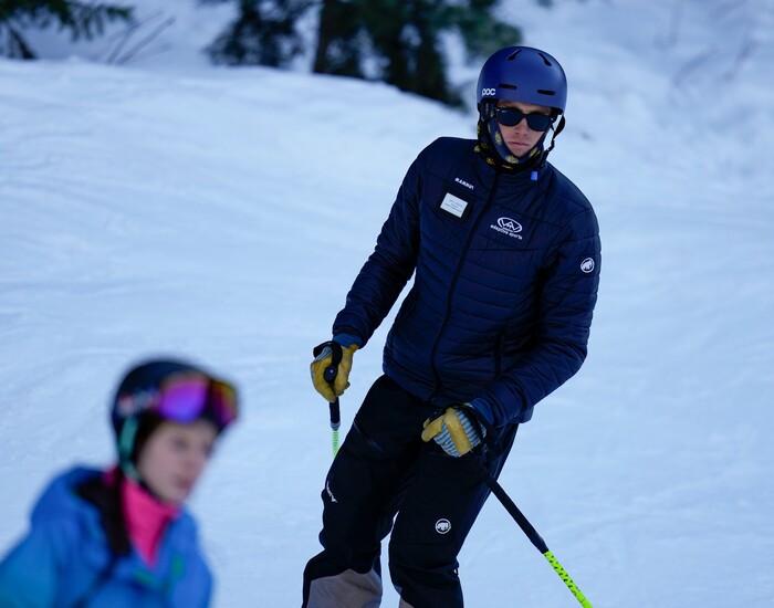 (Bethany Baker | The Salt Lake Tribune) A skier approaches the lift at the bottom of a run at Sundance Resort near Provo on Thursday, Dec. 14, 2023.