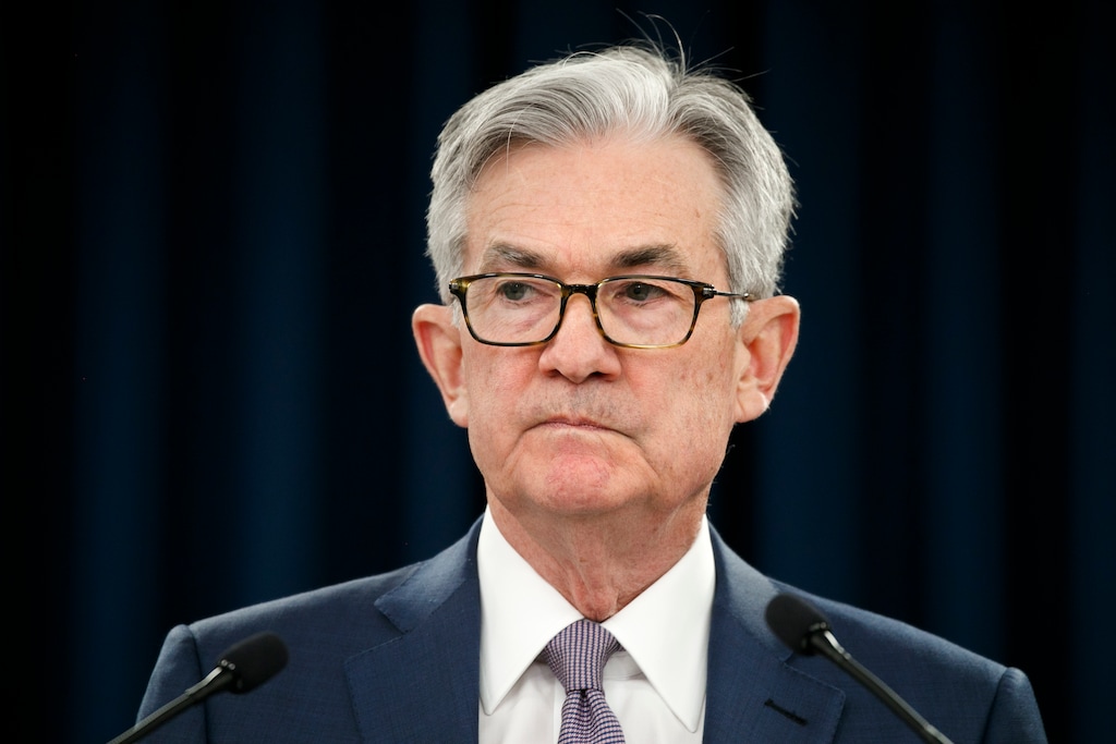 (Jacquelyn Martin | AP) In this March 3, 2020 file photo, Federal Reserve Chair Jerome Powell pauses during a news conference in Washington. Powell provided a bleak outlook for the U.S. economy in remarks Wednesday, May 13, and urged Congress and the White House to act further to offset the damage from the viral outbreak.