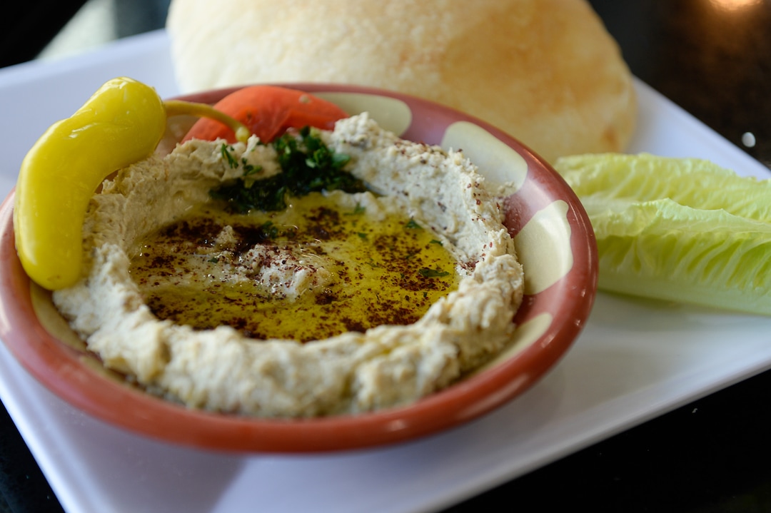 (Francisco Kjolseth  |  The Salt Lake Tribune)  Baba ghanouj with pita at Beirut Cafe in Murray.